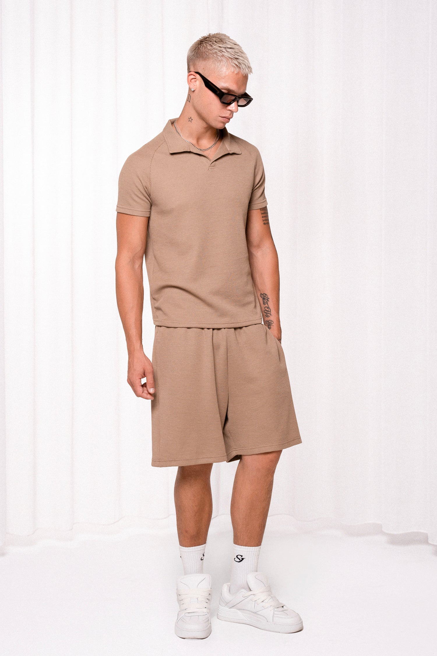Slim Waffle Polo