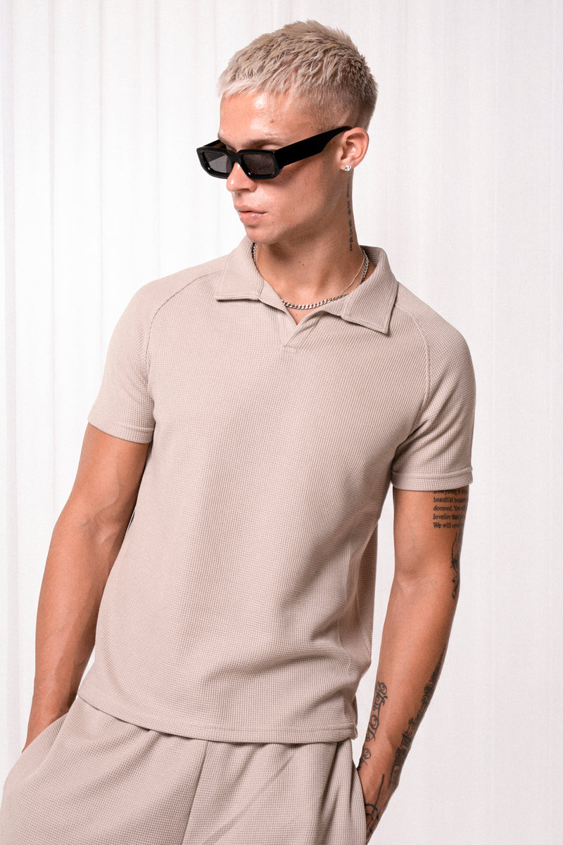 Slim Waffle Polo