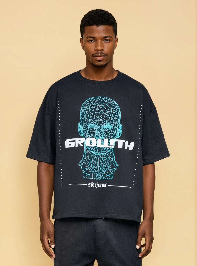 MENTAL GROWTH SIDEJEANS TEE BLACK