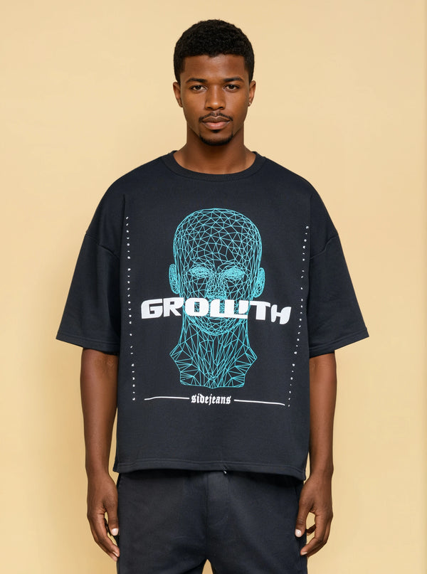 MENTAL GROWTH SIDEJEANS TEE BLACK