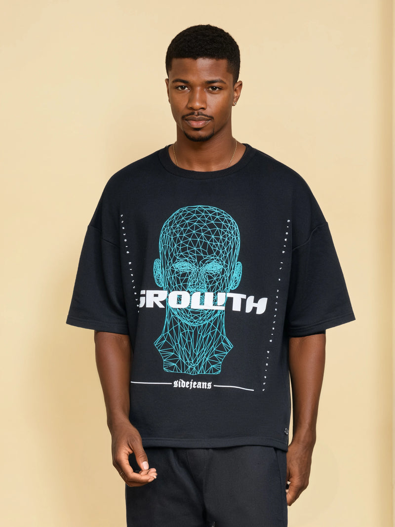 MENTAL GROWTH SIDEJEANS TEE BLACK
