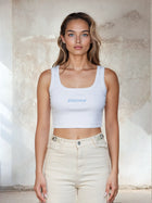 CROPPED TOP SIDEJEANS WHITE