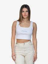CROPPED TOP SIDEJEANS WHITE