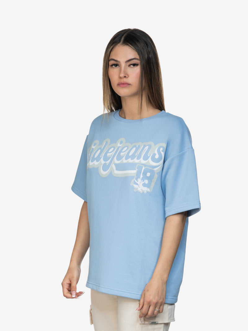 COLLEGE SIDEJEANS TEE BABYBLUE
