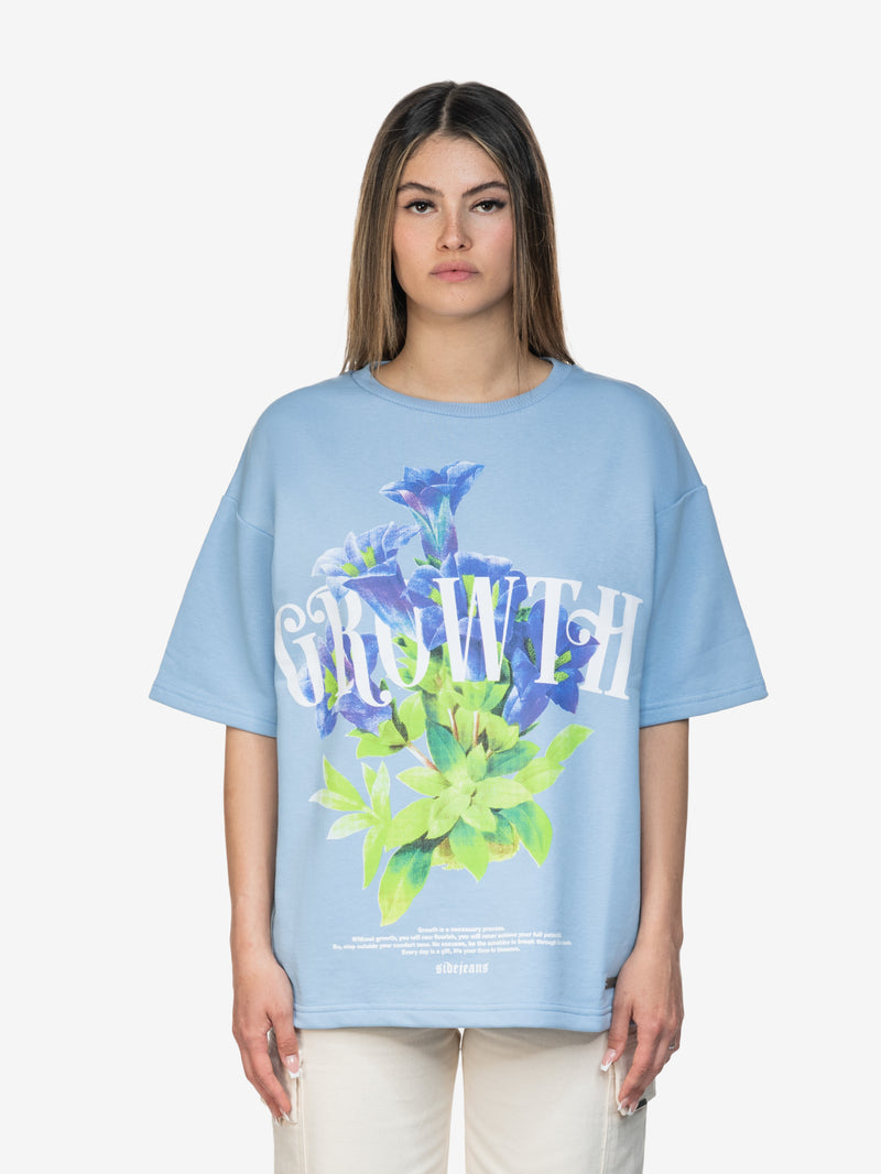 GROWTH FLOWER TEE BABYBLUE