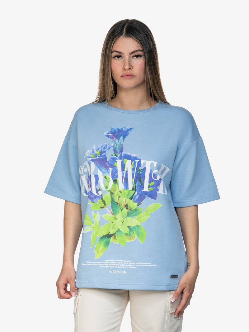 GROWTH FLOWER TEE BABYBLUE