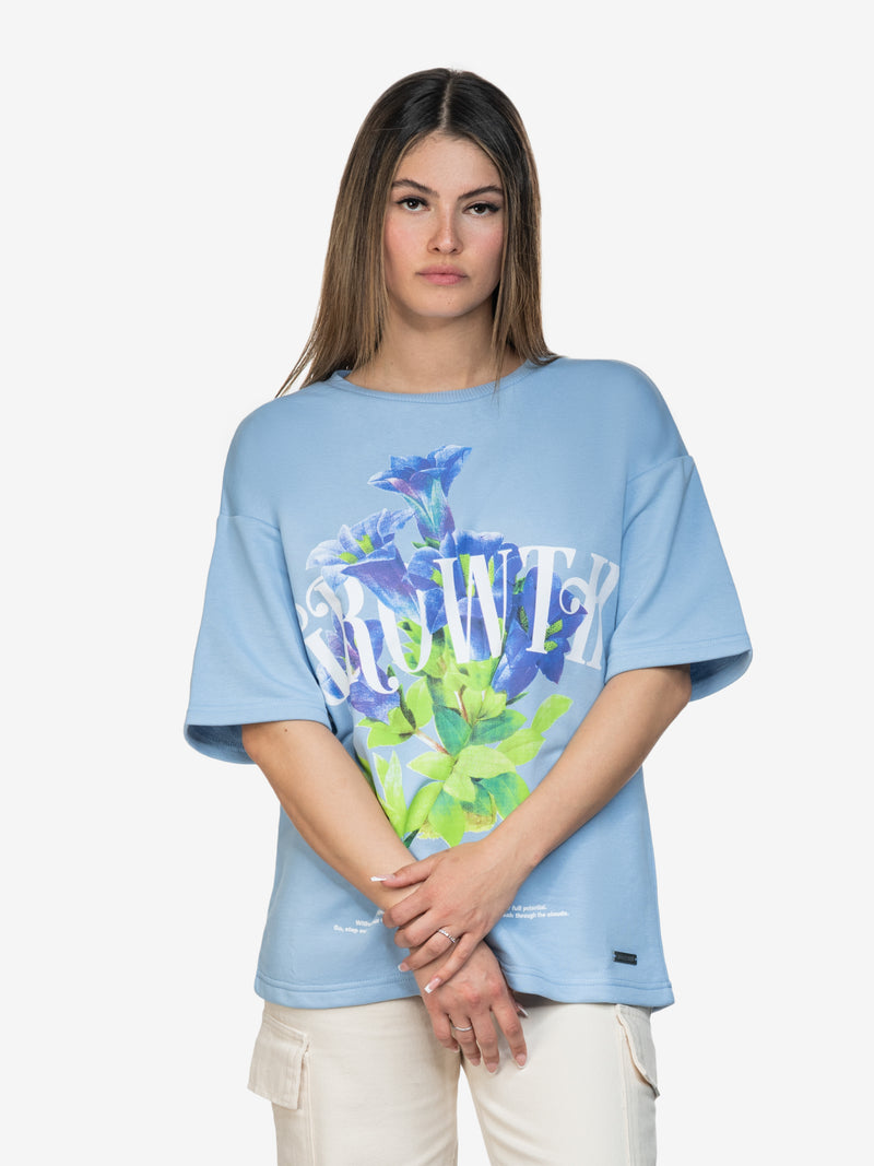 GROWTH FLOWER TEE BABYBLUE