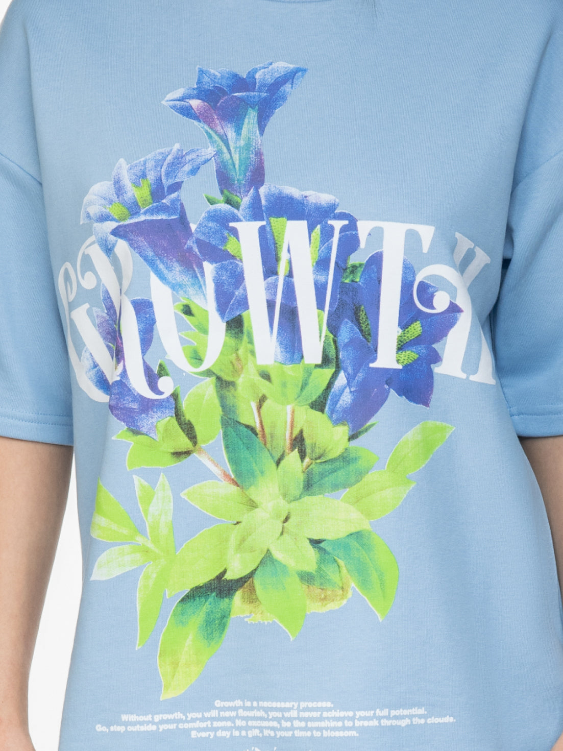 GROWTH FLOWER TEE BABYBLUE