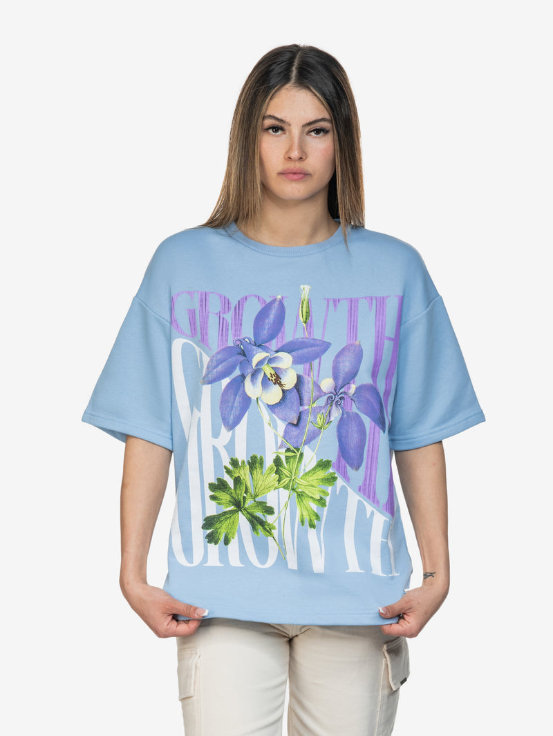 GROWTH FLOWER TEE BABYBLUE