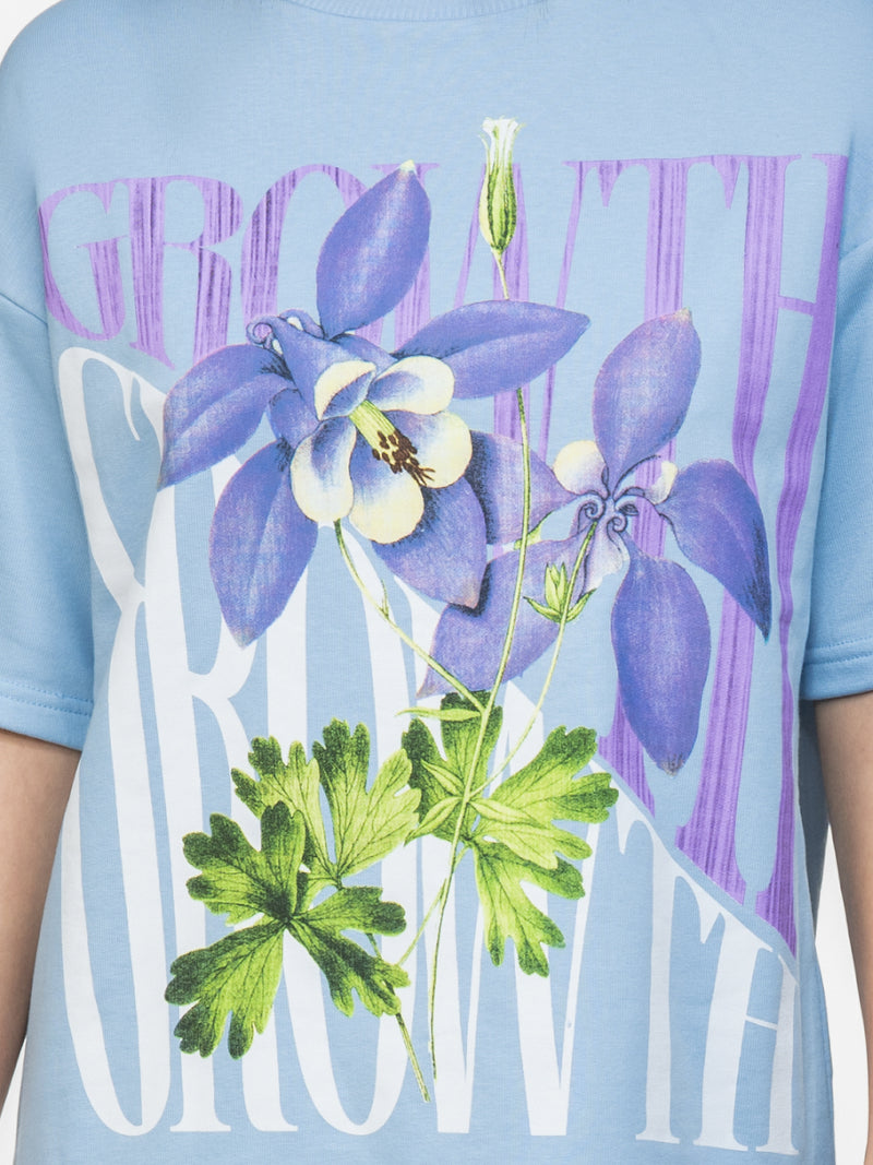GROWTH FLOWER TEE BABYBLUE