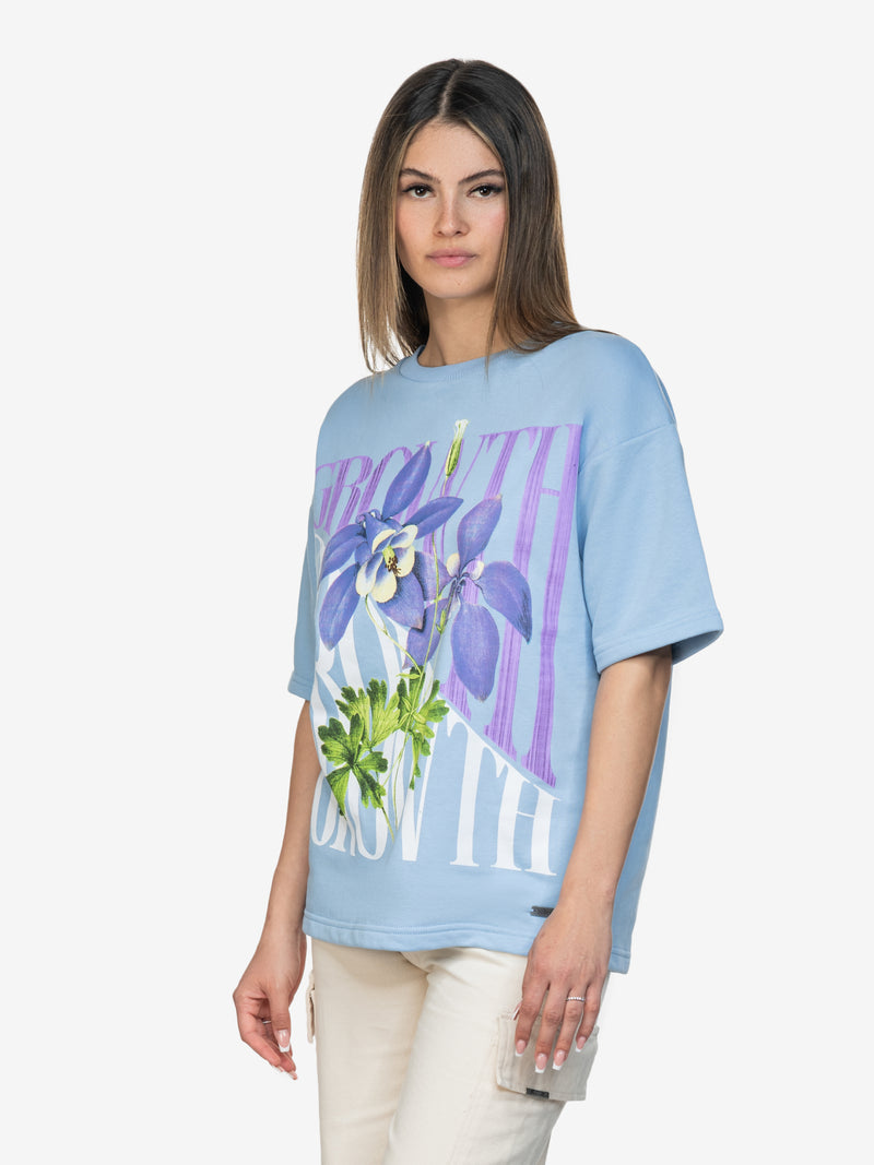 GROWTH FLOWER TEE BABYBLUE