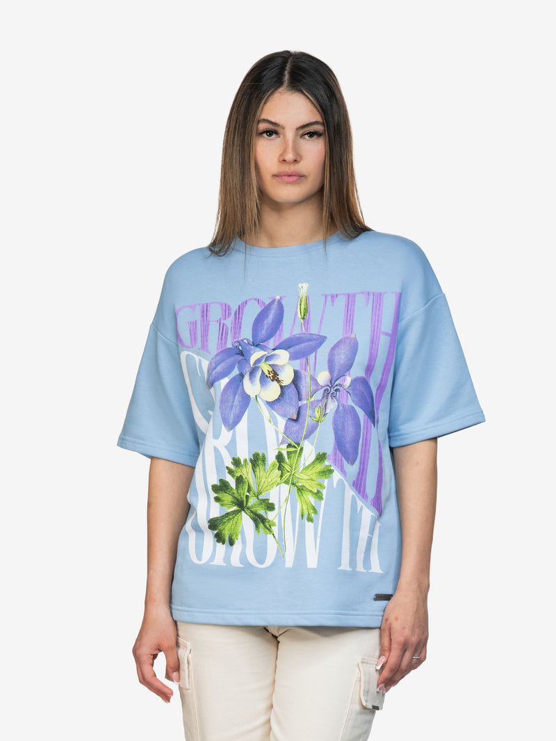 GROWTH FLOWER TEE BABYBLUE