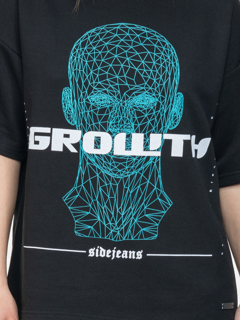 MENTAL GROWTH SIDEJEANS TEE BLACK