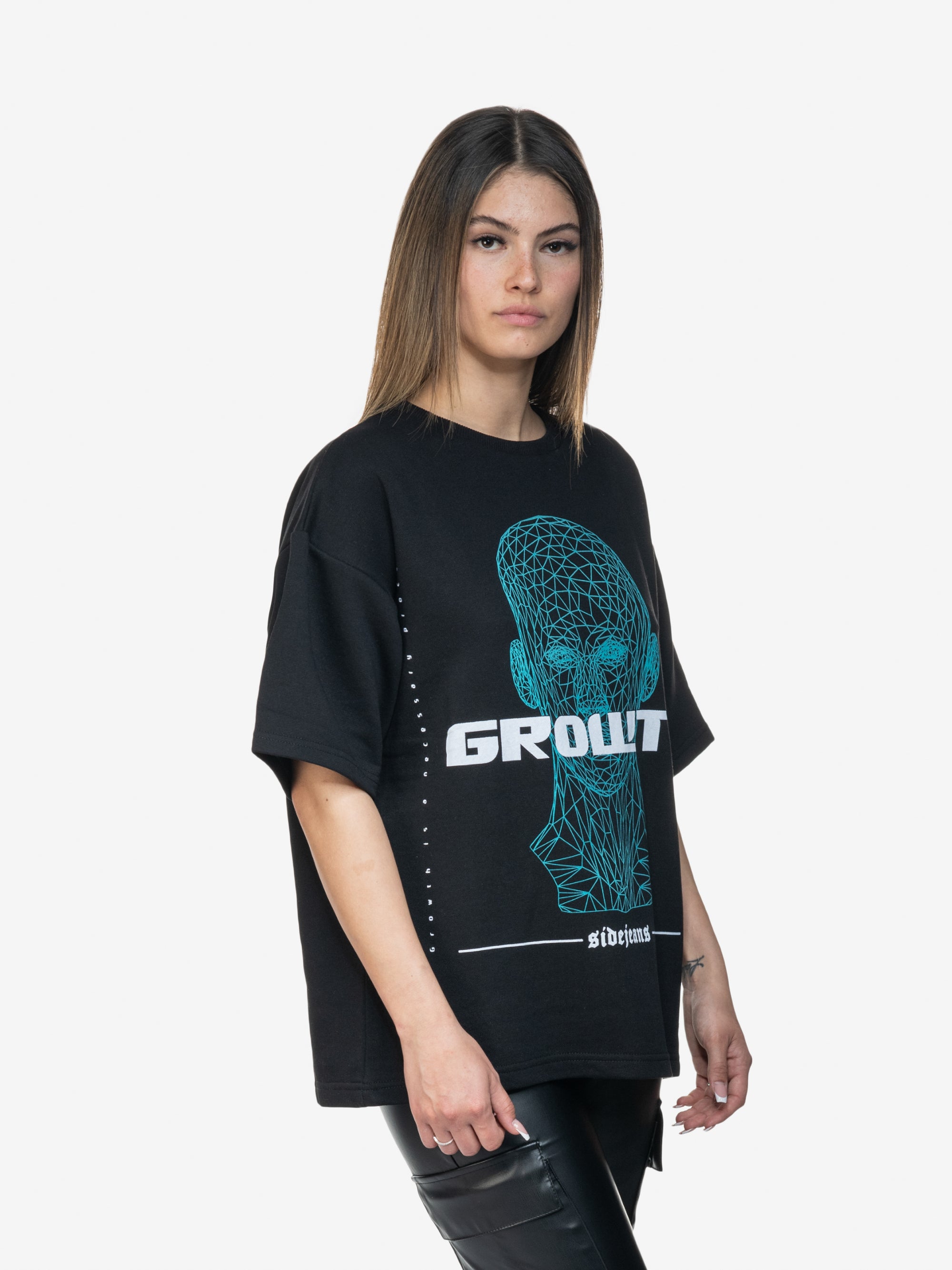 MENTAL GROWTH SIDEJEANS TEE BLACK