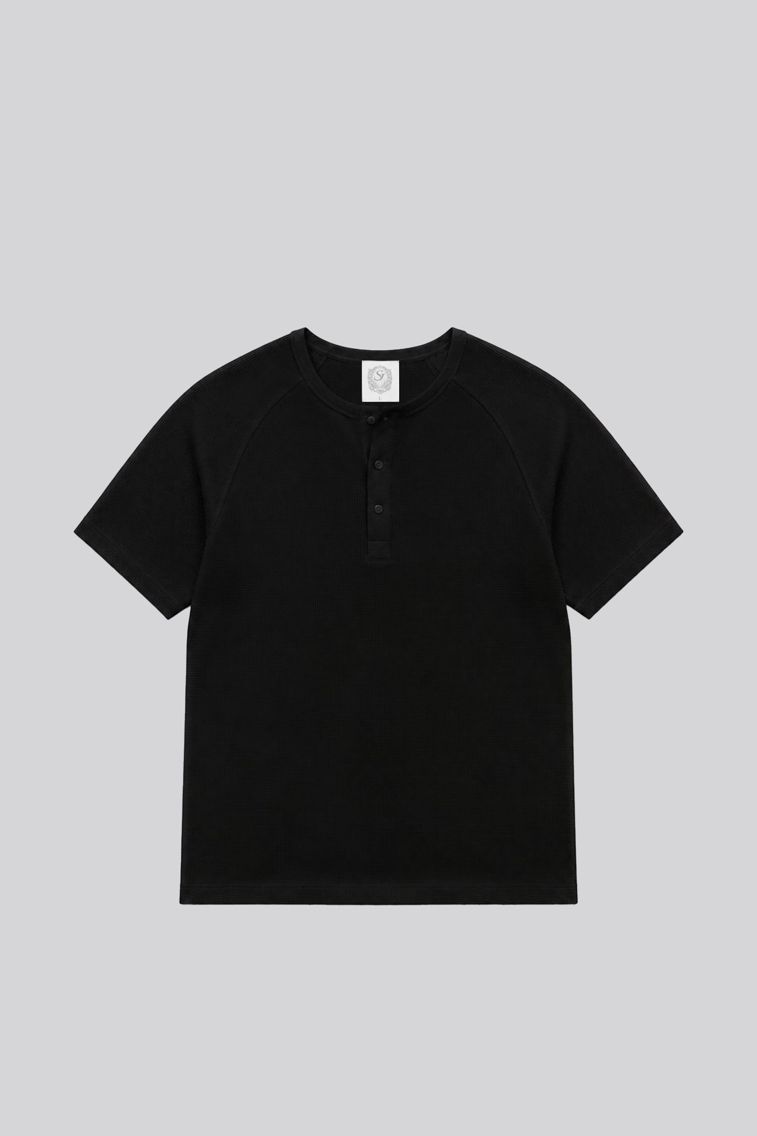 Waffle Slim Henley