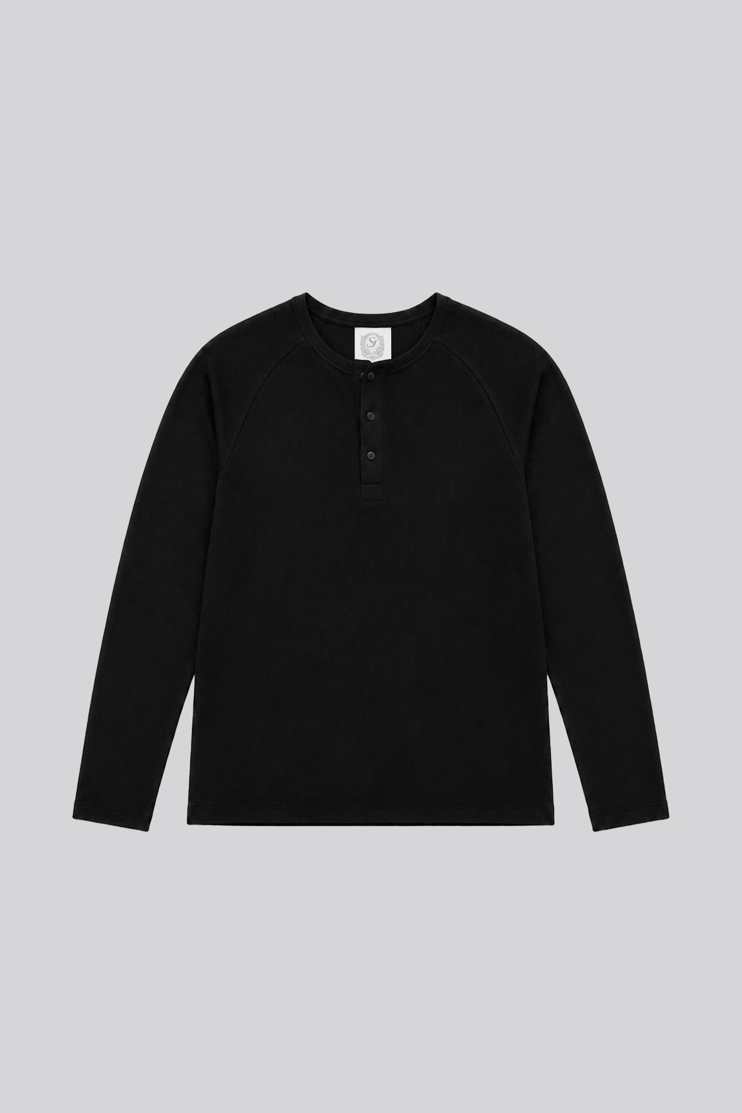 Waffle Slim Henley Longsleeve