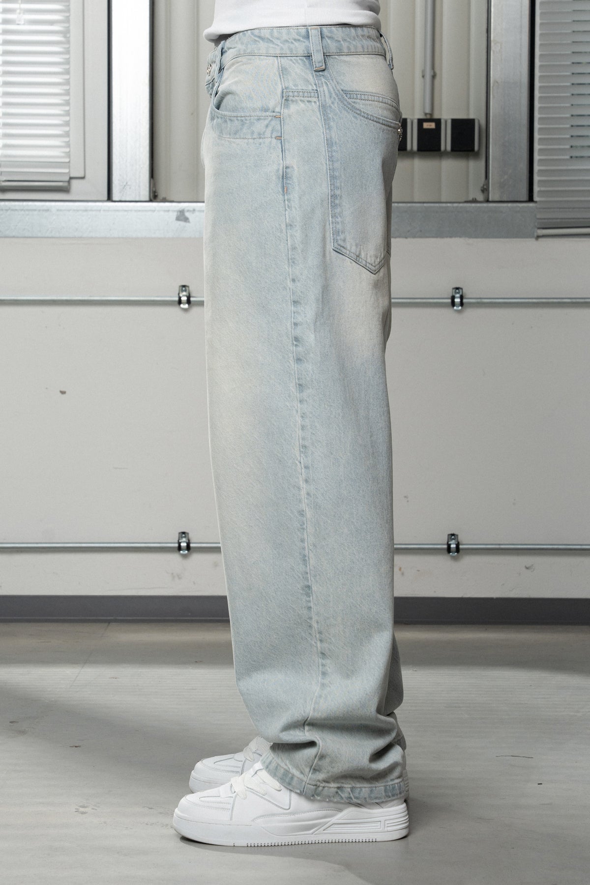 Washed Wide Denim