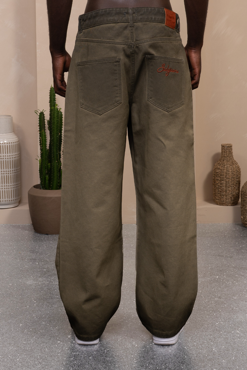 Oil Washed Denim Matcha