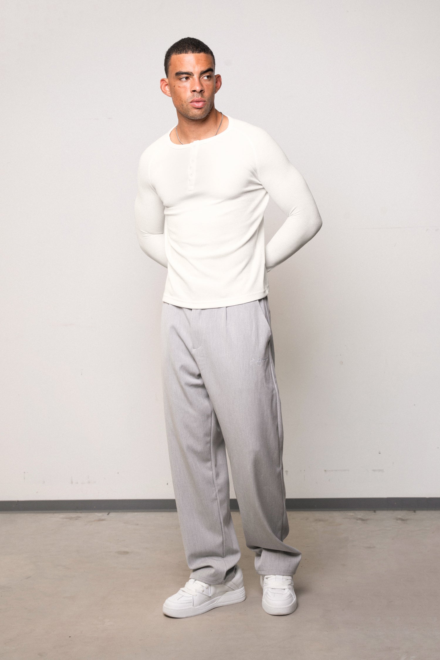 Waffle Slim Henley Longsleeve