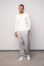 Waffle Slim Henley Longsleeve