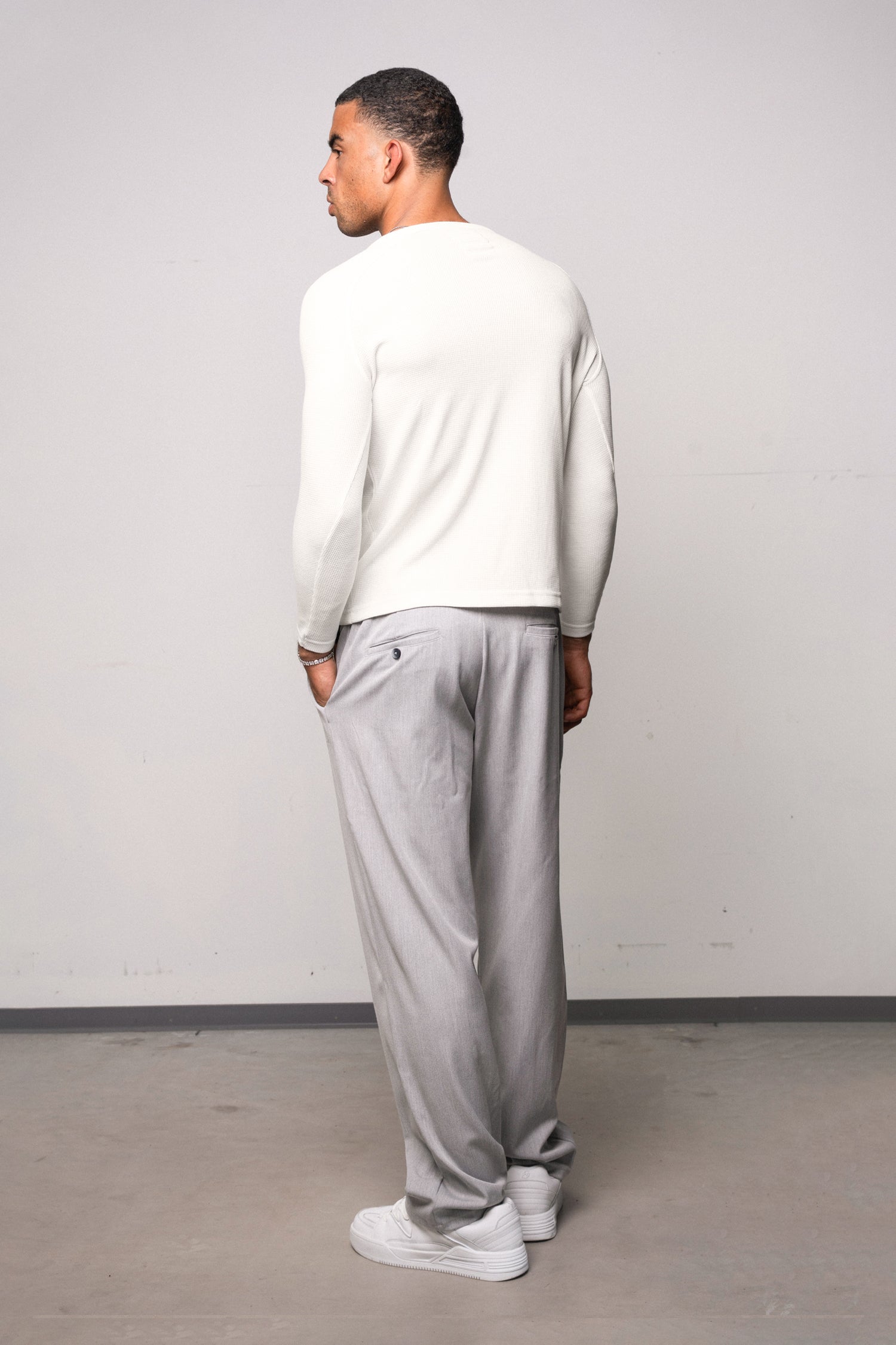 Waffle Slim Henley Longsleeve