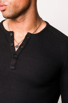 Waffle Slim Henley Longsleeve