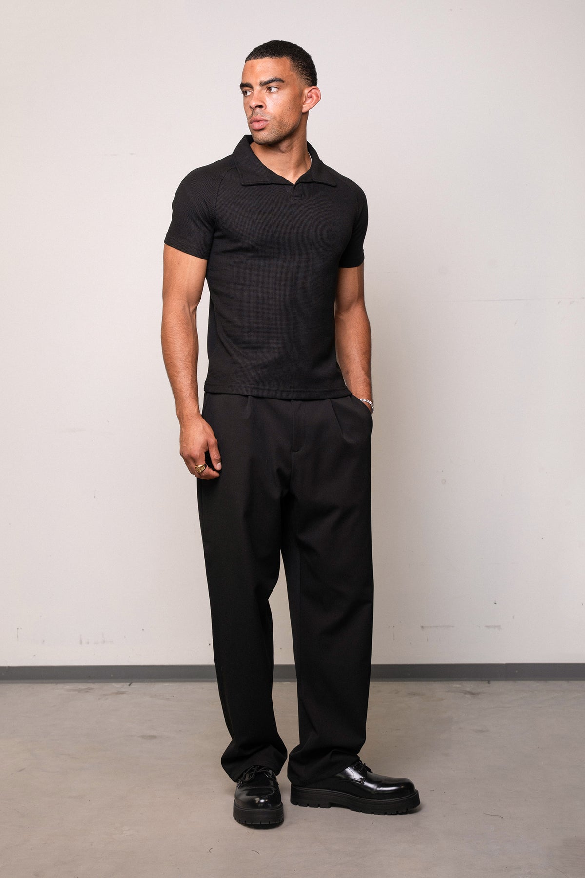 Slim Waffle Polo