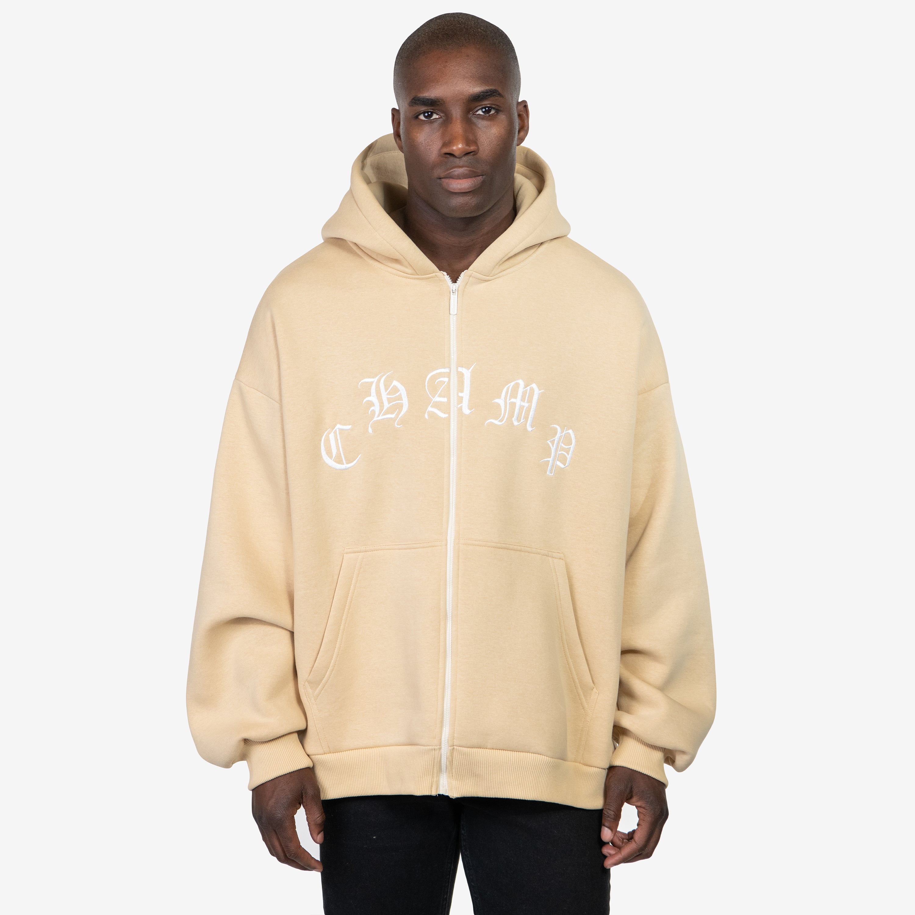 CHAMP ZIP-HOODIE BEIGE | SideJeans