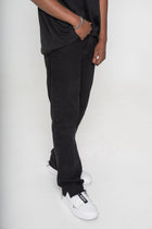 DISTRESSED ANKLE JEANS BLACK